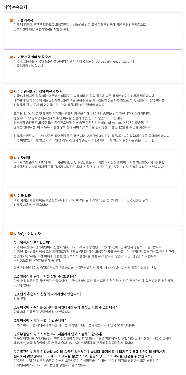 취업허가 수속절차_미국